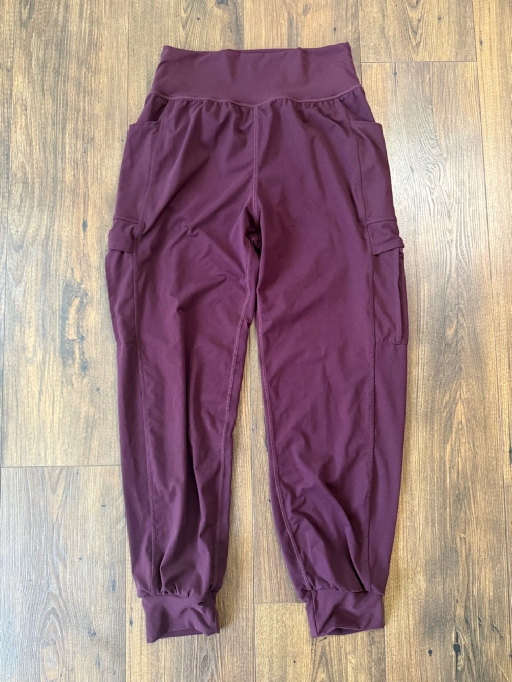 Rae Mode Women’s Joggers With Pockets Burgundy Size Small